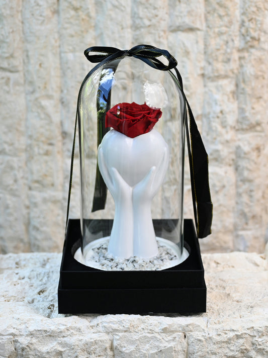 Heart Rose Dome - Red